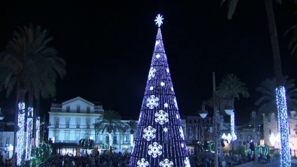 Iluminación navideña en Mérida. 