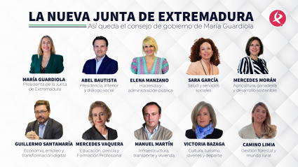 Este es el nuevo consejo de gobierno de la Junta de Extremadura nombrado por María Guardiola