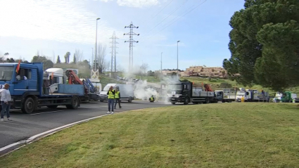 Protesta de agricultores y ganaderos en Cáceres