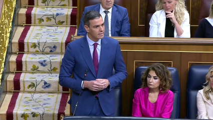 Pedro Sánchez, durante el último debate en el Congreso