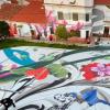 Así luce el impresionante mural de 2.000 metros cuadrados en la plaza de Salorino