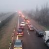 Varios alcances por niebla en la A-5