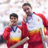 María Pérez y Álvaro Martín Uriol celebran el oro conseguido en los Juegos de París