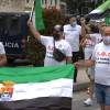 Feriantes extremeños manifestándose en Madrid