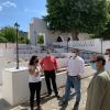 El alcalde de Cáceres en la inauguración de la mejora de la plaza