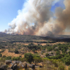 Imagen del incendio en la frontera con Portugal