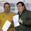 El presidente de APAG Extremadura ASAJA, Ángel Metidieri, junto al de ASAJA Cáceres, Ángel García Blanco | Archivo