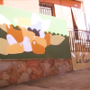 Uno de los murales realizados en la vía pecuaria de Villarta de los Montes