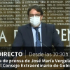 Rueda de prensa de José María Vergeles tras el Consejo de Gobierno