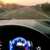 Imagen grabada por el conductor circulando a 206 km/h