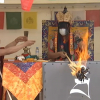 Budistas en ritual de sacralización del monte Arropez en Cáceres