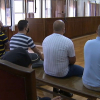 Imagen de los cinco acusados durante el juicio en la Audiencia Provincial de Badajoz 