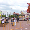 Feria con atracciones y mascarillas en Oliva de la Frontera