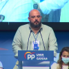 Imagen de Manuel Naharro, en el Congreso Provincial del PP en Badajoz