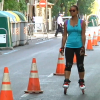 Mujer en patines