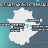 Casos de ántrax animal en Extremadura