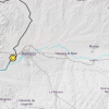 Ubicación de los terremotos cerca de Badajoz