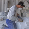 Trabajador de granito en Quintana de la Serena