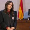 La jueza de 1ª Instancia e Instrucción de Don Benito, María Cobas, en la sala de juicios.