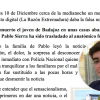 Fragmento del comunicado de la familia de Pablo Sierra