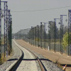 Tramo de Alta Velocidad entre Badajoz y Plasencia, a la altura de La Garrovilla.