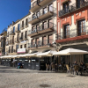 Las terrazas de la Plaza Mayor de Plasencia.