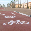  uno de los carriles bici que conectará con el futuro itinerario ciclista y peatonal