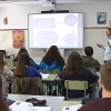 Clase, aula en un colegio de Extremadura