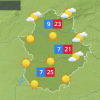 Mapa de tiempo previsto para el jueves 13 de abril