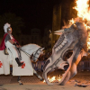 Quema del dragón por la festividad de San Jorge en Cáceres
