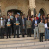 Foto de familia durante la presentación del informe esta mañana 