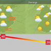 Mapa de tiempo previsto para el sábado 21  y el domingo 22 de mayo