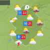 Mapa de tiempo previsto para el martes 3 de mayo