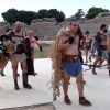 Gladiadores en la arena del Anfiteatro Romano de Mérida