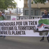 Manifestación por la modernización del tren en Extremadura