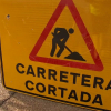 Señal de carretera cortada