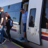 Trenes en el apeadero de la Feria de Zafra