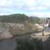 Obras del nuevo puente de Alcántara