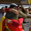 Recibimiento a los militares de la Brigada Extremadura XI en Bótoa