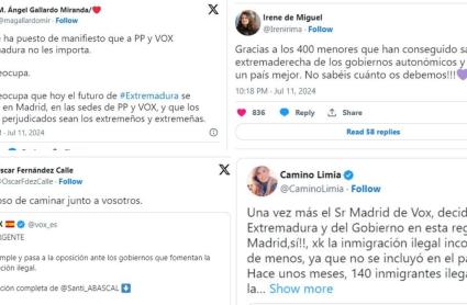 Reacciones en redes sociales al anuncio de Vox