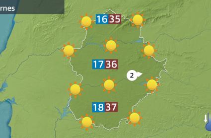 Mapa de previsión 2 de agosto