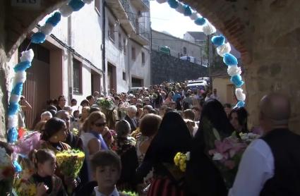 Ofrenda floral en Guadalupe