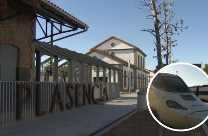 Tren de alta velocidad y estación de Plasencia