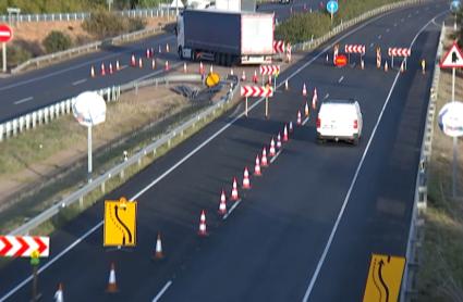 Nuevas incidencias la autovía A-5 en Badajoz por las obras de rehabilitación del firme 