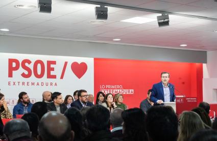 Miguel Ángel Gallardo interviene en el Comité Regional del PSOE de Extremadura