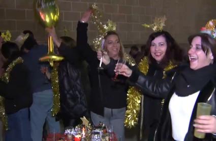 Celebración de la Nochevieja en la Plaza de España de Badajoz. 