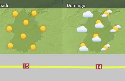 Mapa de previsión del sábado 18 y domingo 19 de enero