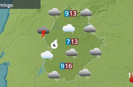 Mapa de previsión para el domingo  5 de enero