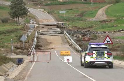 Destrozos de la borrasca en Maguilla