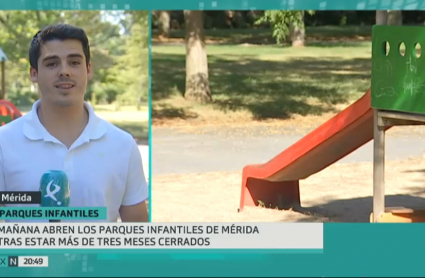 Juanma Cortés informa desde Mérida de la reapertura de los parques infantiles a partir del lunes